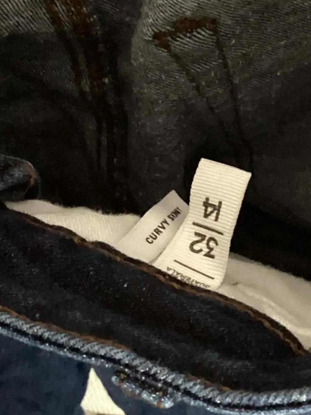 LOFT Curvy Skinny Jeans Size 32/14 Dark Wash Button Hem